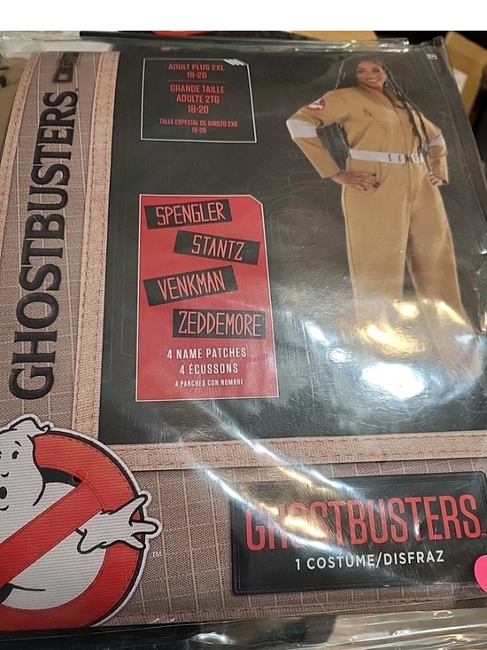 Other - Adult Ghostbusters Zip Up Jumpsuit w/ 4 Patches Costume Size 18-20 #3089
